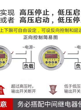 Y60轴向数显压力开关控制器智能数字电接点压力表水气液压开关