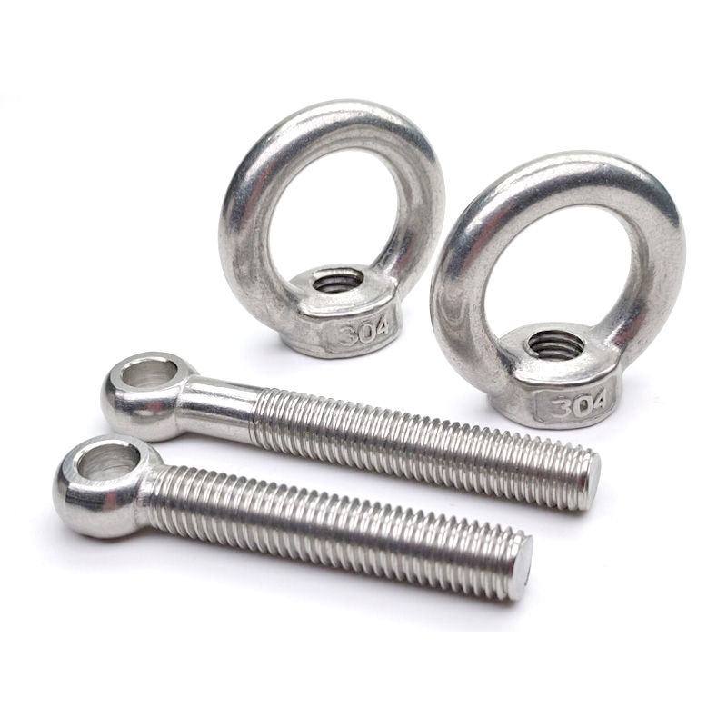 304不锈钢活节螺栓+吊环螺母 活节螺丝 吊母GB798M5M6M8M10M12M14 - 图1
