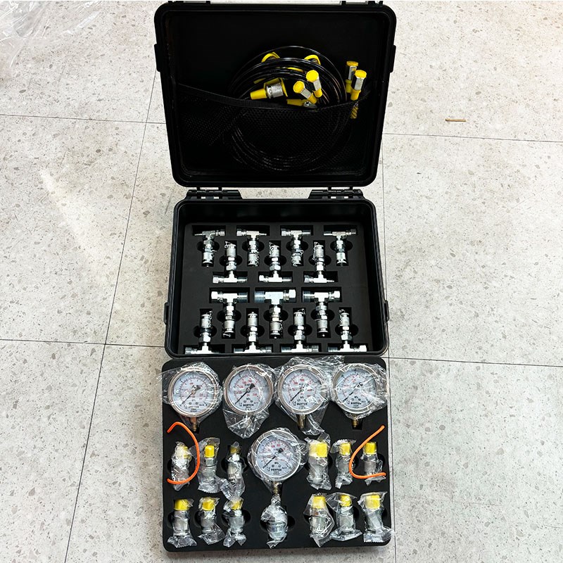 挖掘机压力表测压表套装压力检测仪液压油压测压盒先导泵挖机仪表 - 图0
