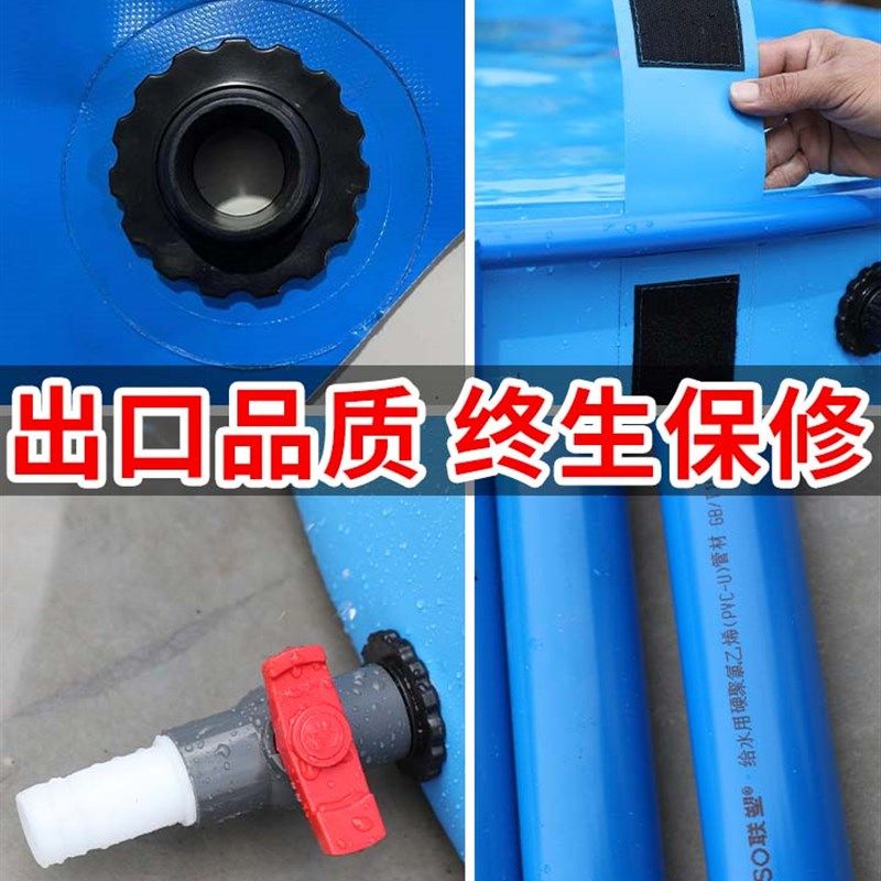 帆布鱼池圆形折叠养鱼池锦鲤水箱大型养殖水池游泳塑料支架暂养池,淘宝优惠券,粉丝福利购,淘宝优惠卷