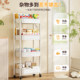 Multifunctional trolley storage rack for kitchen and bathroom floor