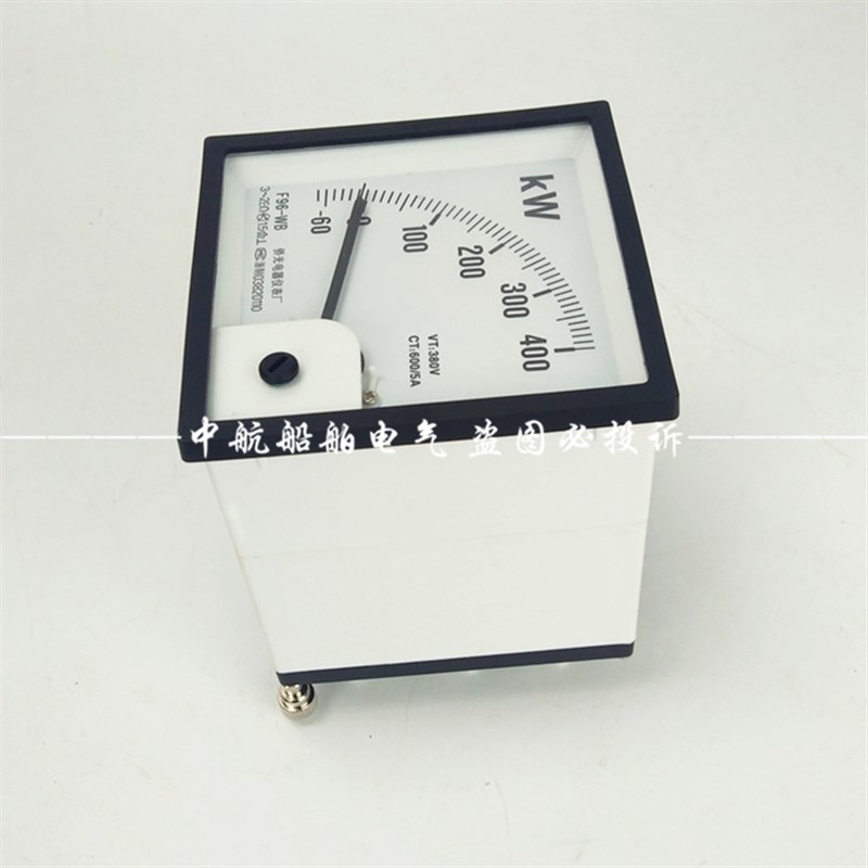 侨光船用功率表F96-WB交流380V指针式60-400KW带CCS证600/5A正品 - 图0