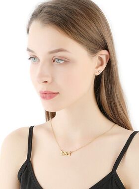 跨境时尚18K不锈钢项链女欧美