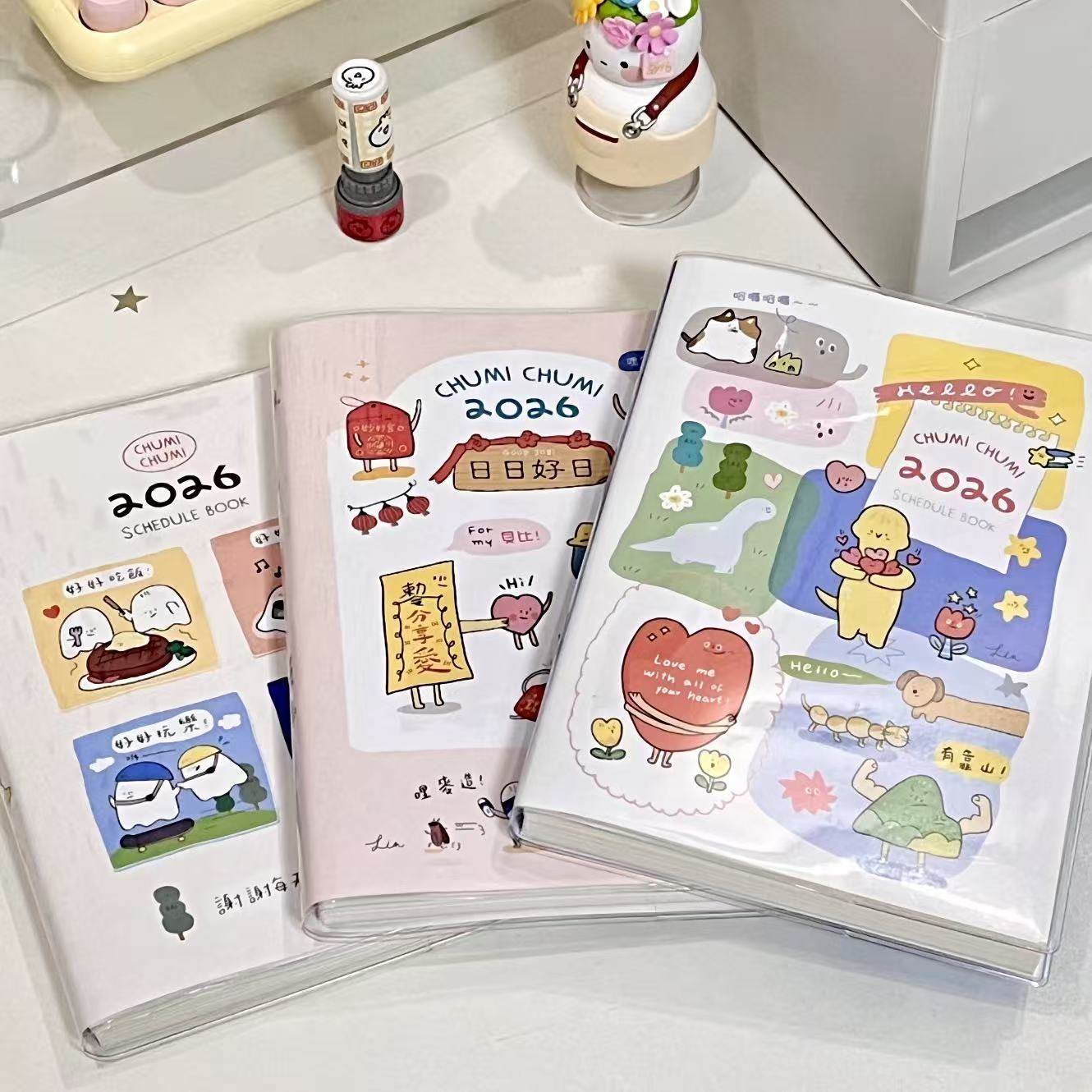 2026年台版新款漫画日程本彩页月计划周计划手账本B6日记本笔记本,淘宝优惠券,粉丝福利购,淘宝优惠卷