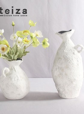 Oteizea新中式几何陶瓷花器样板间售楼处酒店博古架会客厅花瓶摆