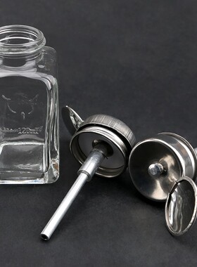 金属管酒精瓶压式玻璃 塑料洗板水溶剂瓶180ML白蓝粉工业用酒精瓶