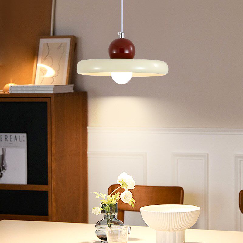 奶油风吊灯现代卧室床头灯创意吧台咖啡厅飞碟LD吊灯,淘宝优惠券,粉丝福利购,淘宝优惠卷