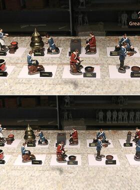 中医文化雕塑古代制药工艺流程沙盘微缩场景模型中医馆摆件定制