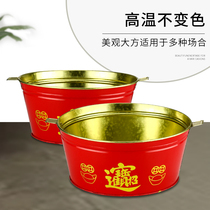 Home Indoor Burning Paper Basin Burning Basin Burnt Paper Money Basin Stainless Steel Fire Basin Poly pail Burn Gold Barrel Big