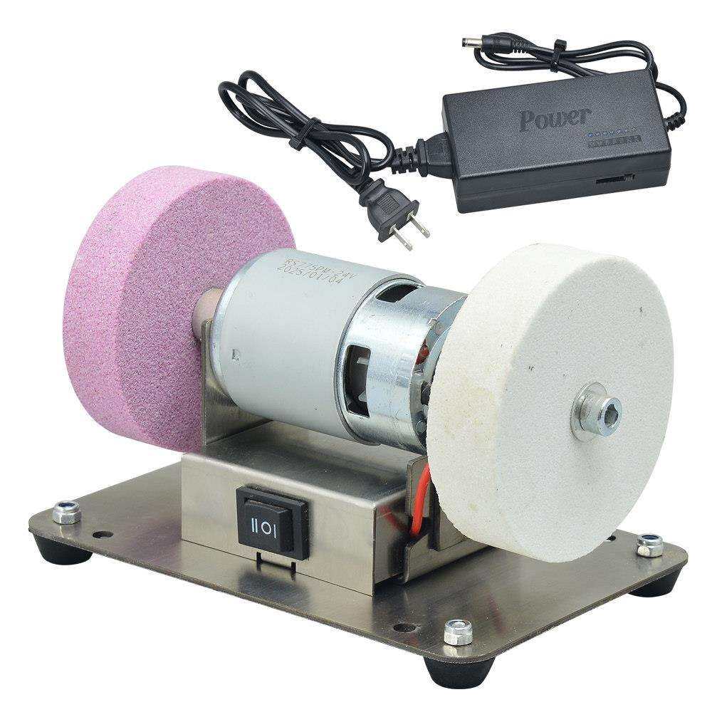 小砂轮机台式粗细双砂轮家用电动打磨抛光磨刀机220v,淘宝优惠券,粉丝福利购,淘宝优惠卷