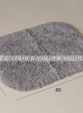 地垫脚垫加厚浴室卫生间酒店样板房民宿长毛白色地毯地巾毛巾垫