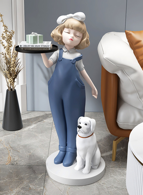 轻奢女孩客厅摆件大型落地沙发电视柜旁边家居装饰品乔迁新居礼品