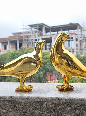 仿真鸽子摆件动物雕塑仿铜不锈钢小鸟燕子户外庭院花园室内装饰品