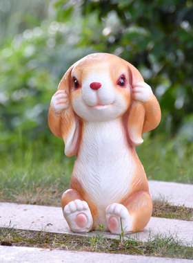 不听不说不看兔子摆件户外庭院花园景观幼儿园草坪小动物田园装饰