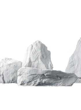 现代极简样板房家居装饰摆件客厅玄关酒店售楼部摆场假山石工艺品