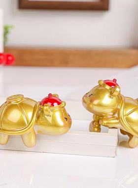 趴趴金龟桌面摆件创意电脑屏幕显示器装饰品乌龟摆件解压神器