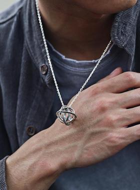 天文球戒指男潮流学生单身翻转变形宇宙项链男球复古韩版情侣