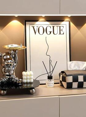 创意电子时钟摆件轻奢高级感家居入户玄关客厅电视柜酒柜展示柜