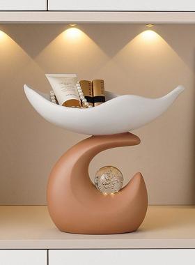 现代简约石来运转玄关钥匙收纳摆件入户鞋柜客厅桌面高级感装饰品