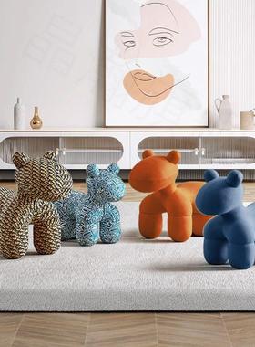 明星同款网红创意小马座椅大型客厅落地摆件软装饰品高档乔迁礼品