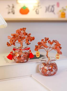 泉月水晶和平树家居入口装饰饰品全国潮流高端办公桌面小饰品礼品