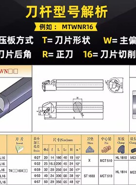 数控内孔镗刀刀杆弹簧钢抗震S25S-MTWNR16可加工60度内螺纹车刀杆