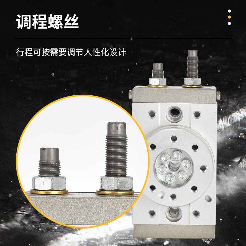 SMC型调节旋转可调气缸0-180度MSQB10 20 30 5070100200A R L2 L3 - 图2