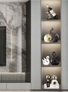 斯堪的纳维亚高端陶瓷大象装饰品客厅酒柜电视柜装饰桌面入口柜乔