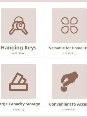 时尚简约现代兔子陶瓷钥匙挂架摆件创意家居装饰客厅玄关生日乔迁