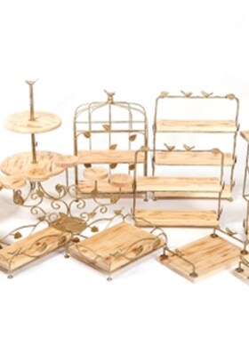 复古点心架欧式多层蛋糕架子木质蛋糕架托盘实木甜品台展示架摆件