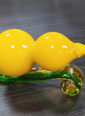 如意葫芦琉璃摆件客厅装饰品摆件家居饰品玄关茶室摆件桌面K