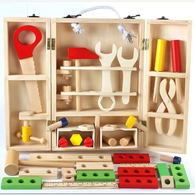 儿童仿真修理工具箱木制拧螺丝钉拆装螺母儿童益智过家家,淘宝优惠券,粉丝福利购,淘宝优惠卷