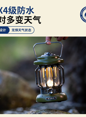 户外露营灯超长续航led野营灯帐篷灯挂式充电照明氛围灯营地马灯