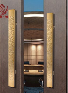 中式仿古祥云明装古铜色不锈钢玻璃大门拉手KTV推拉移门木门把手