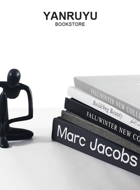 黑白灰现代高档简约仿真书摆件客厅书柜书房样板房桌面摆设装饰书