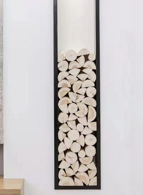 原木柴篝火装饰壁炉真火木头客厅装饰饭店民宿木柴橱窗野火灶柴火