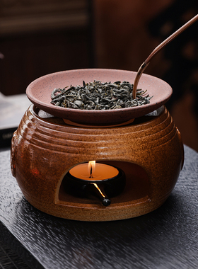 复古陶瓷蜡烛加热茶烤香炉全套