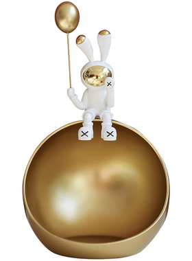 创意兔子玄关钥匙收纳摆件乔迁礼物入户进门玄关装饰品家居好物