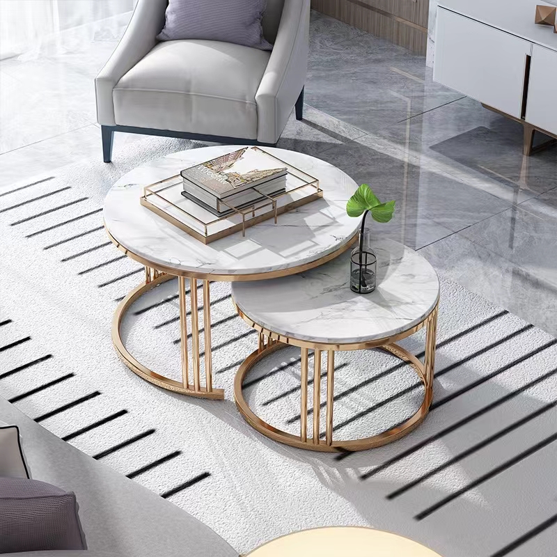 小桌子卧室坐地吃饭小户型客w厅家用圆形迷你型沙发边几轻奢小茶 - 图0