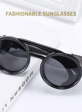 欧美太阳镜偏光墨镜男复古潮流朋克防风镜骑行护目眼镜框 841