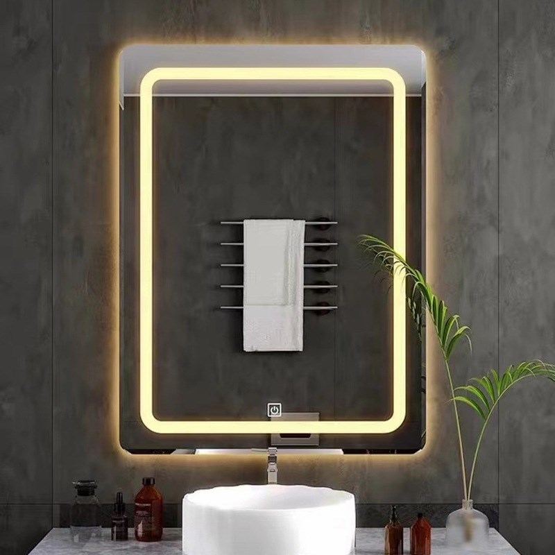 严选智能浴室e镜带灯防雾长方形卫生间镜子挂墙式厕所镜子choice - 图2