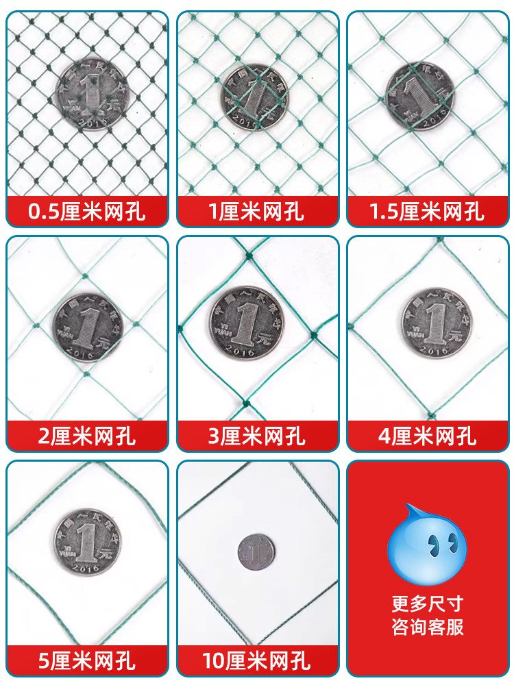 防鸟网果园养殖专用天网大棚尼龙网加密网鱼塘网爬藤网防护栏鸡网,淘宝优惠券,粉丝福利购,淘宝优惠卷