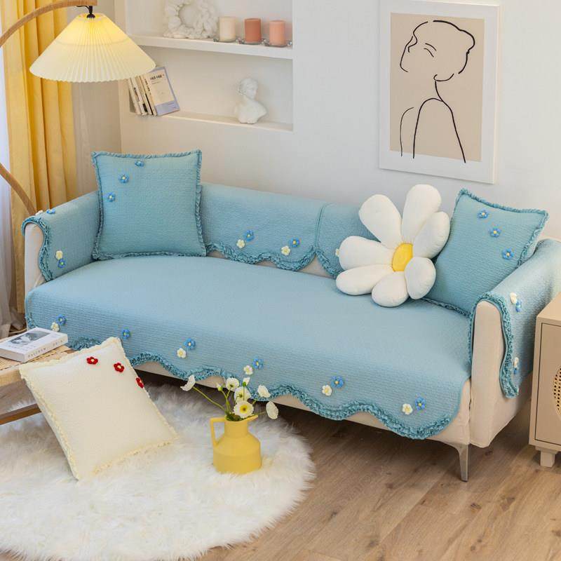 韩式轻奢全棉沙发垫四季通用无需测量防滑座垫现代高端套罩巾盖布,淘宝优惠券,粉丝福利购,淘宝优惠卷