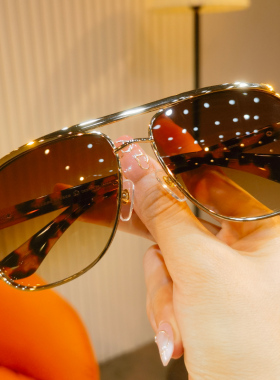 BULLE DE SAVON复古太阳眼镜男女大框蛤蟆镜双梁个性墨镜遮阳潮款