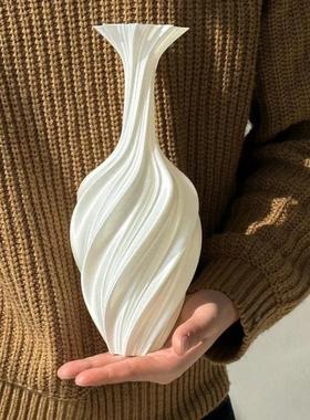 3D打印丝绸干花瓶创意客厅艺术插花装饰摆件北欧家居简约ins轻奢
