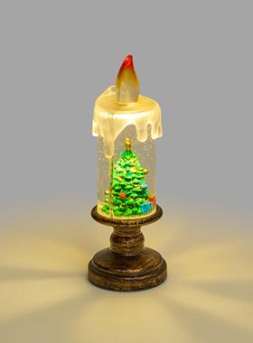 「无聊看看蜡烛里的圣诞」”氛围小夜灯桌面摆件圣诞节装饰礼物