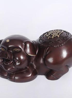 黄铜猪摆件生肖猪中式家居办公室摆设店乔迁公司开业乔迁礼品