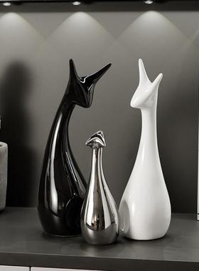 现代轻奢陶瓷软装摆件家居客厅酒柜电视柜装饰品玄关桌面摆设礼物