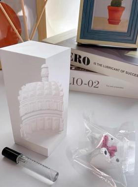 【丁言】水泥建筑模型摆件北欧创意家居装饰桌面玄关客厅酒柜摆设