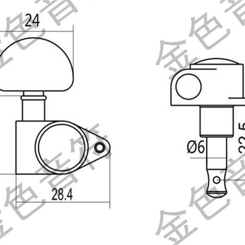 GROVER琴钮 双边弦钮 上弦器 弦准 旋钮 吉他卷弦器 调音器 - 图2